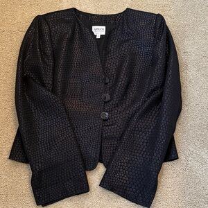 Armani Collezioni Black Textured Blazer